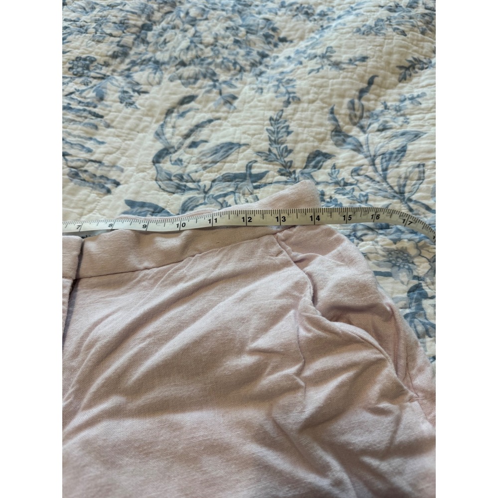 Abercrombie & Fitch Curve Love Light Pink Linen Blend Wide Leg Pants Size 28 6R - Picture 8 of 11